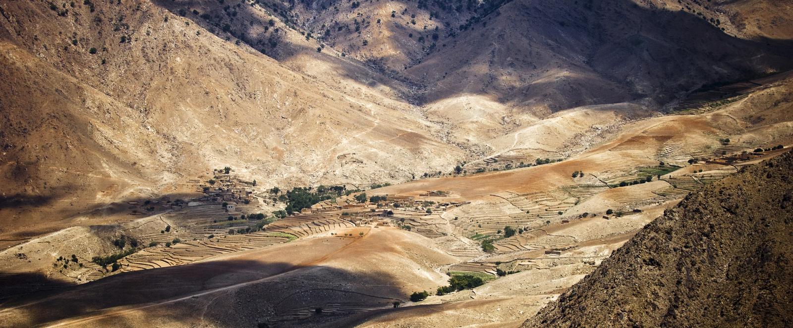 A village in the Laghman valley beneath Hindu Kush foothills
